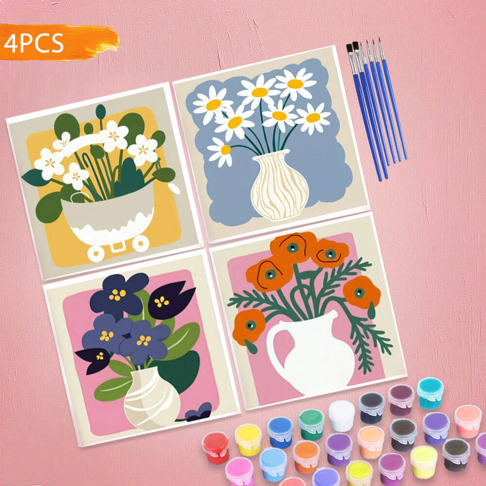 Florist Supply Vases - Lukisan dengan Nomor Kit Desa Mediterania