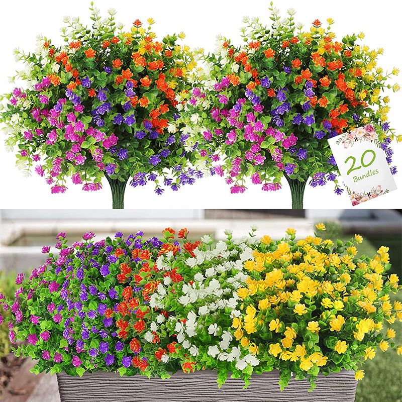 Florist Supply Vases - 3/6 Buah Tanaman Buatan Bunga Eucalyptus