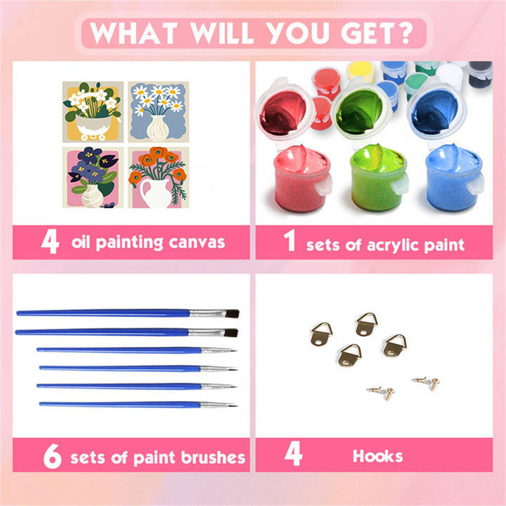 Lukisan dengan Nomor Kit Desa  - Florist Supply Vases ulasan dan harga