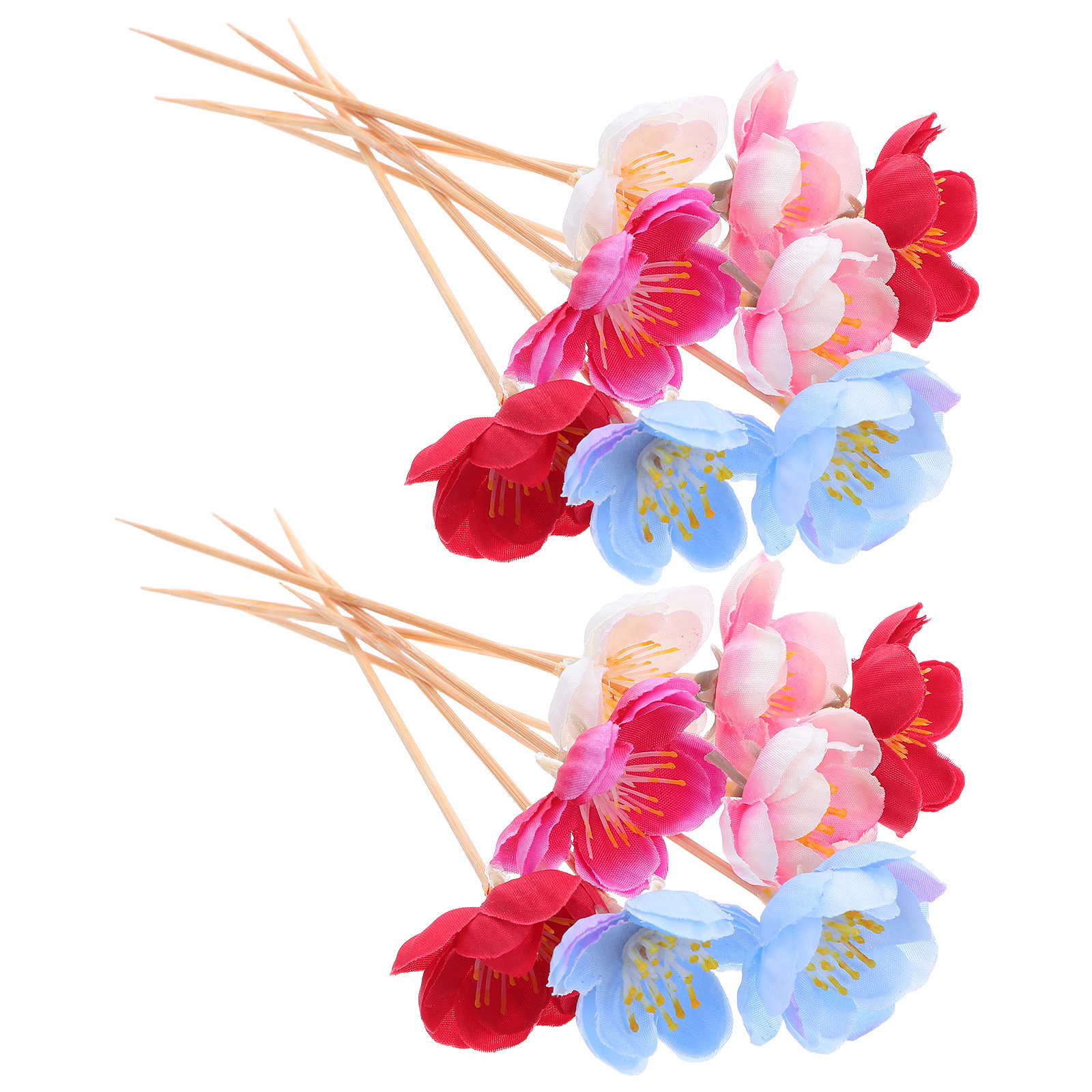 100Pcs Tusuk Gigi Kayu Motif B - Floral Picks Wood ulasan dan harga