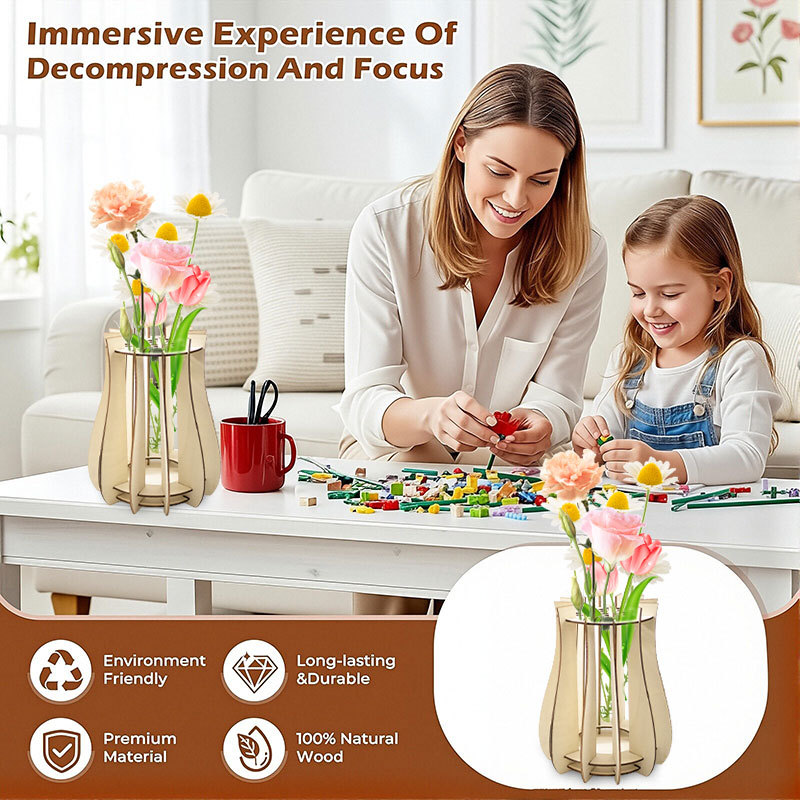 Vas Puzzle Kayu untuk Karangan - Florist Supply Vases ulasan dan harga
