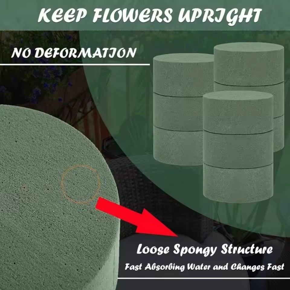 6 Buah Busa Floral Hijau Bulat - Floral Foam Oasis ulasan dan harga